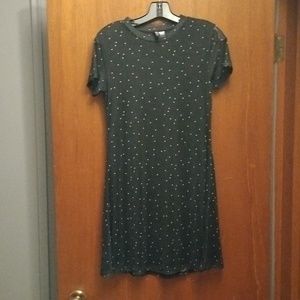 H&M Black with White Polka Dot Dress Size Medium